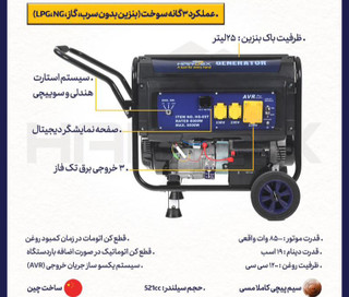 موتور برق ۱۹ اسب ۸۵۰۰ وات hardexHG_85