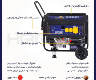 موتور برق ۱۵ اسب ۷۵۰۰ وات هاردکسHG_75
